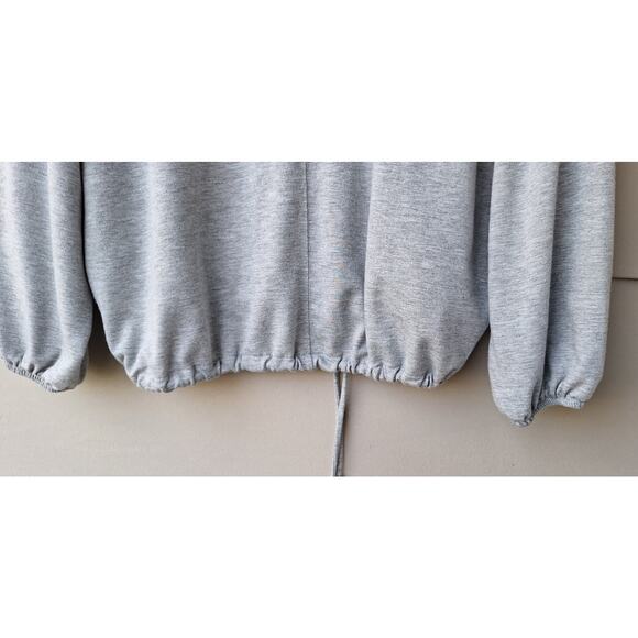 Aerie Lightweight Casual Hoodie Sweatshirt Heather Gray Oversized S Minimalist - Picture 7 of 8